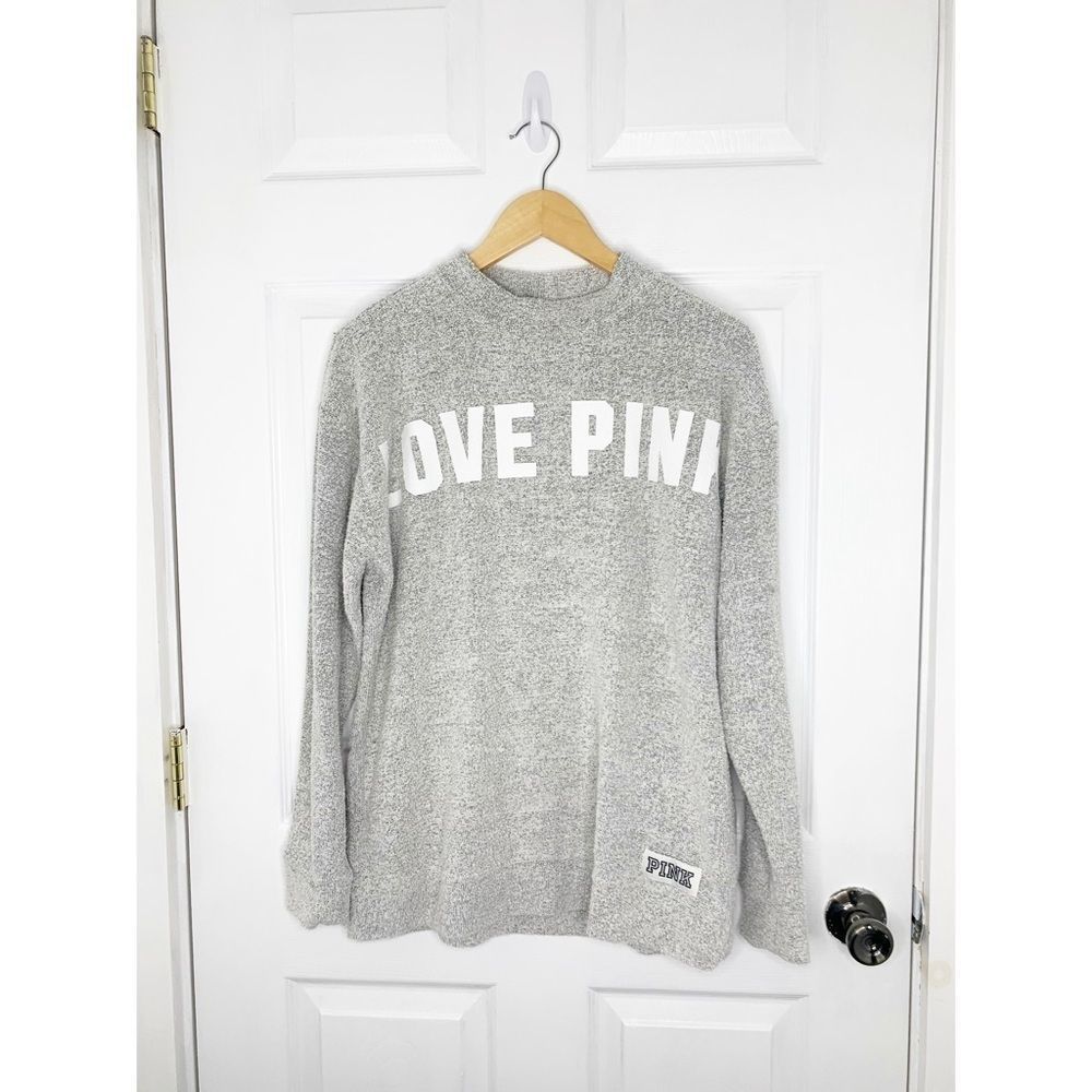 Victoria's Secret Pink Gray Mockneck Sweatshirt